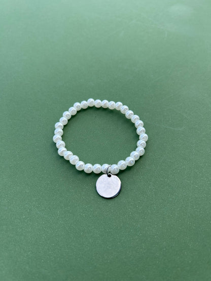 Custom Engraved pearl bracelet