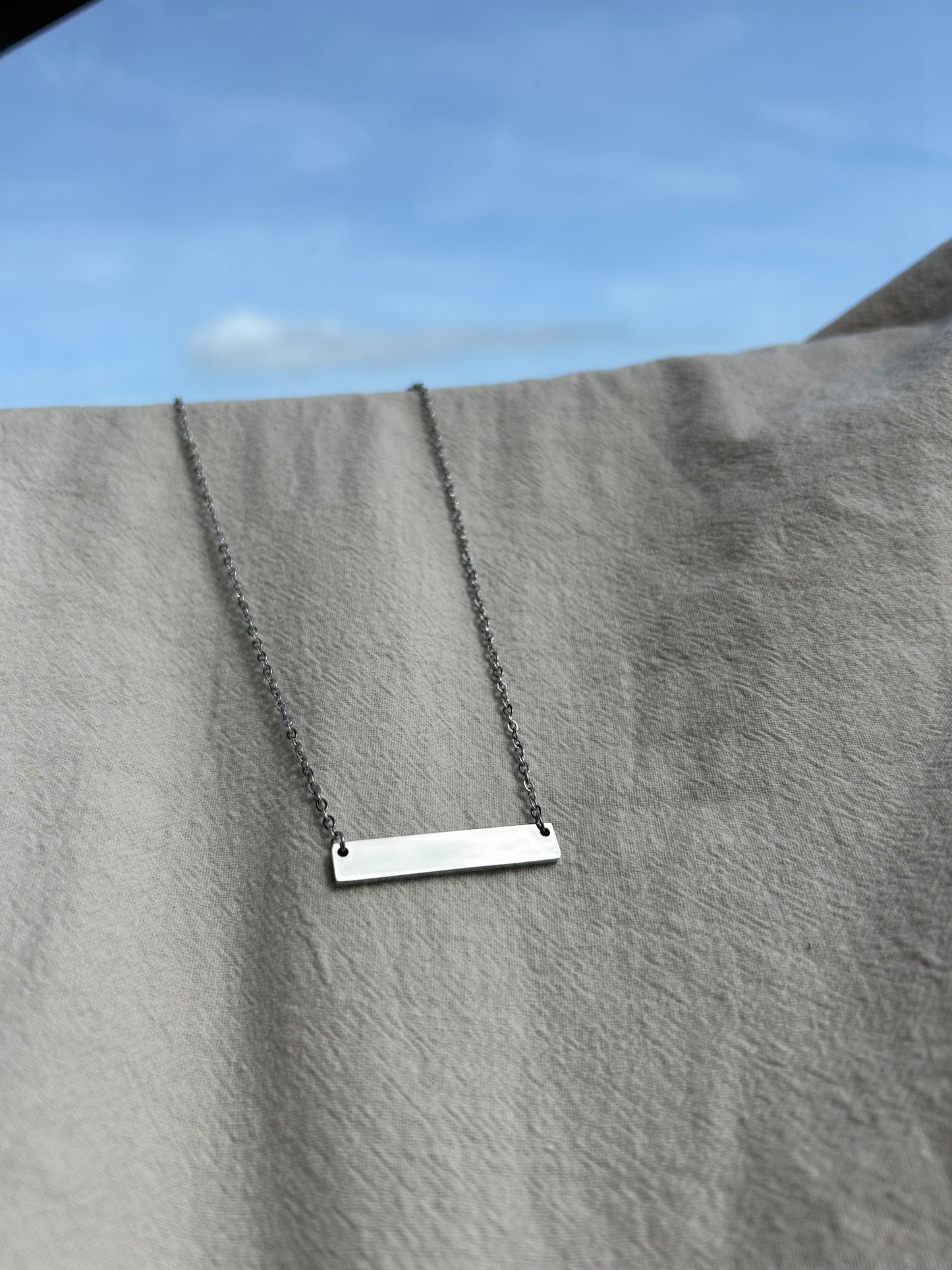 Custom Engraved Bar necklace