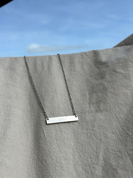 Custom Engraved Bar necklace