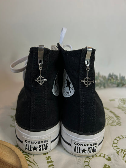 Crucifix hi top shoe charms