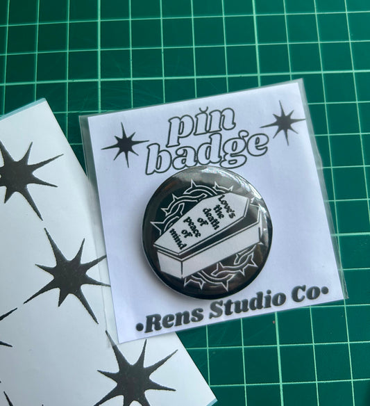 peace of mind pin badge