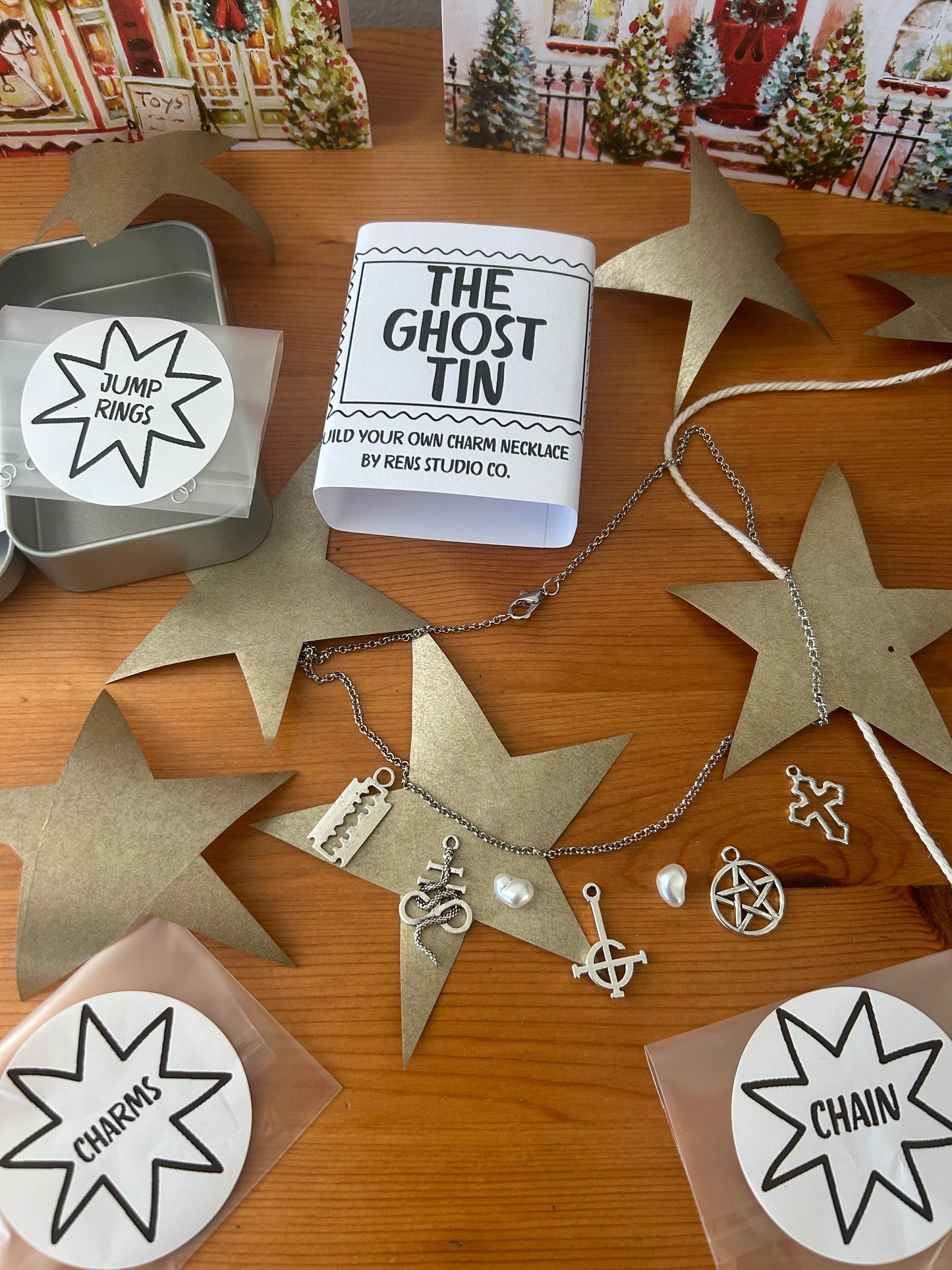 Crucifix Tin - Build your own charm necklace.