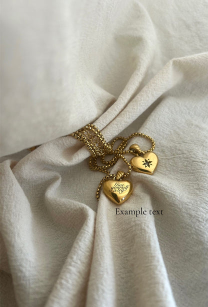 Pre order Custom Engraved gold star necklace