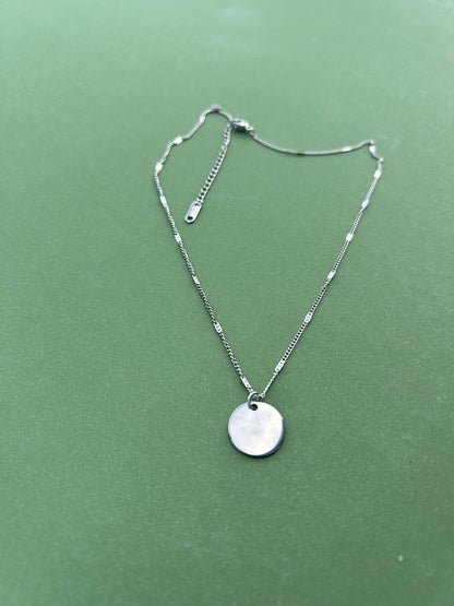 Pre order Custom Engraved circle necklace