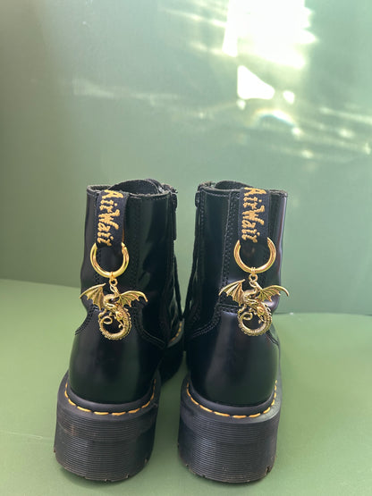 gold dragon boot charms