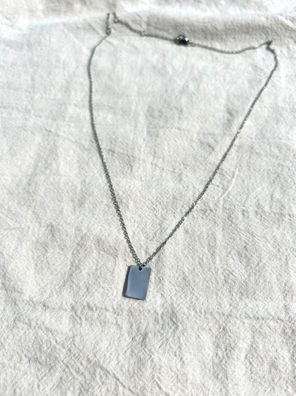 Custom Engraved rectangle necklace
