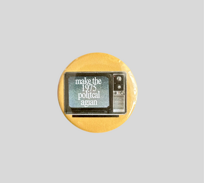 political pin badge