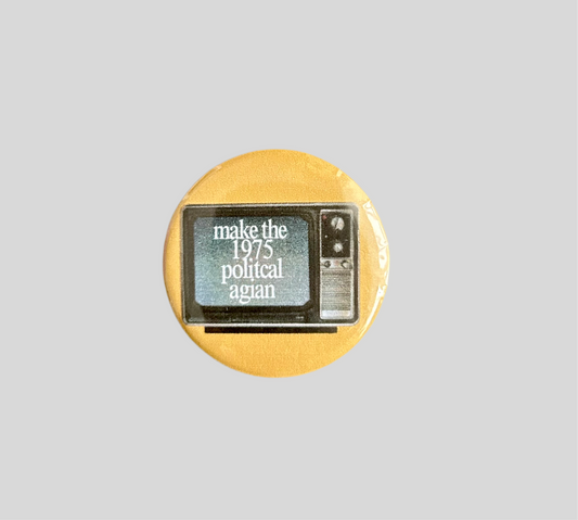 political pin badge