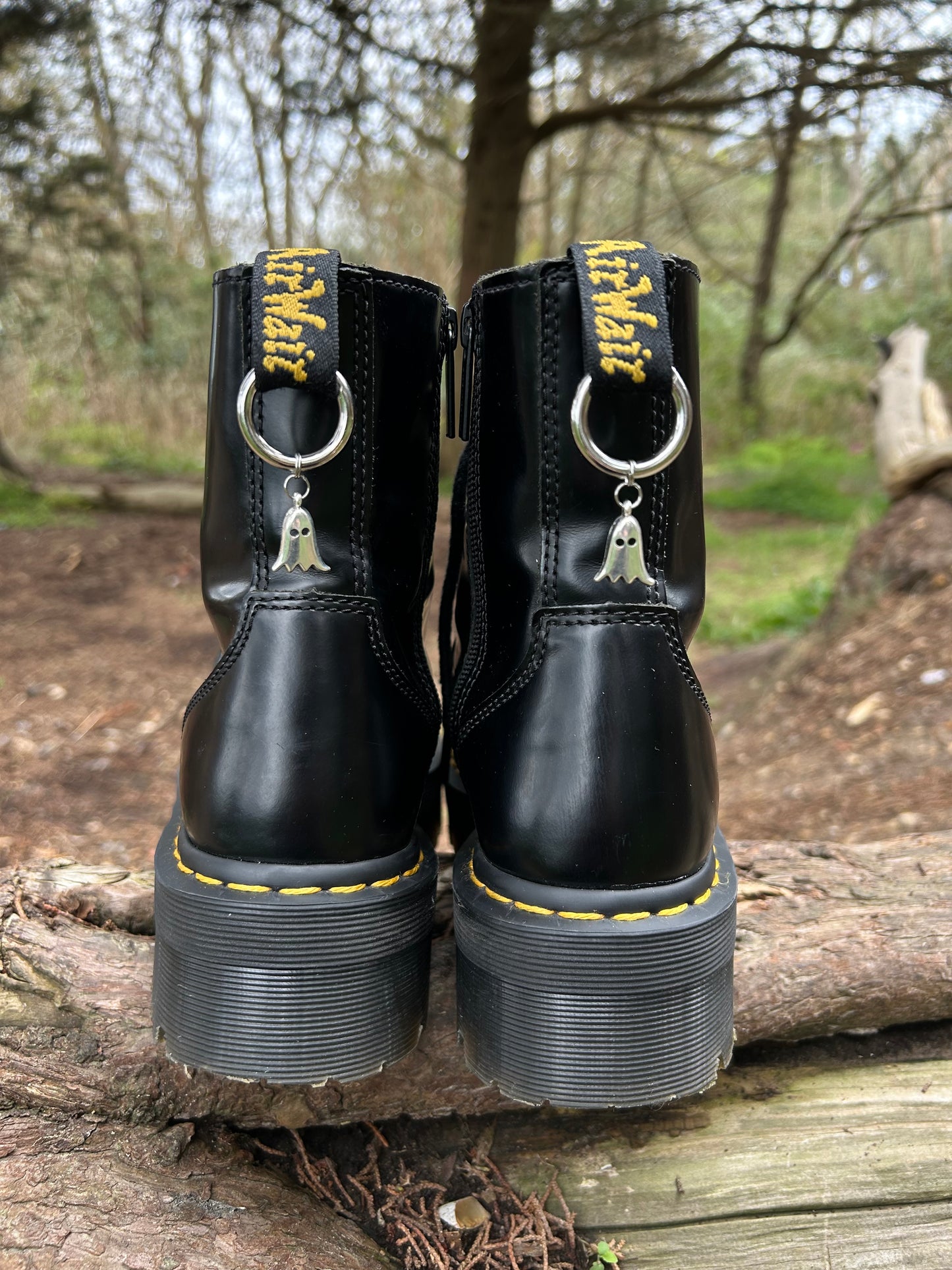 mini ghost boot charms