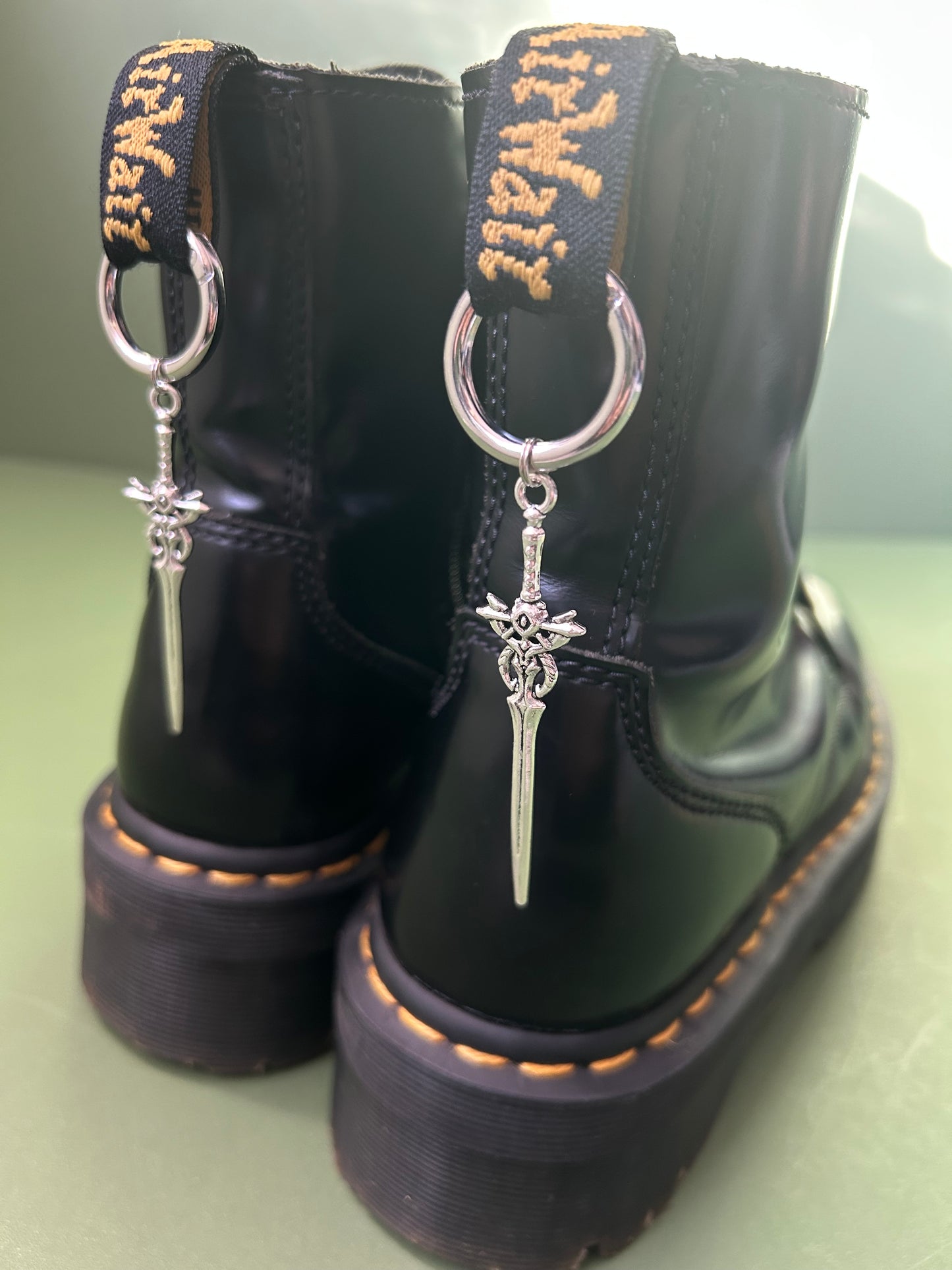 large dagger boot charms