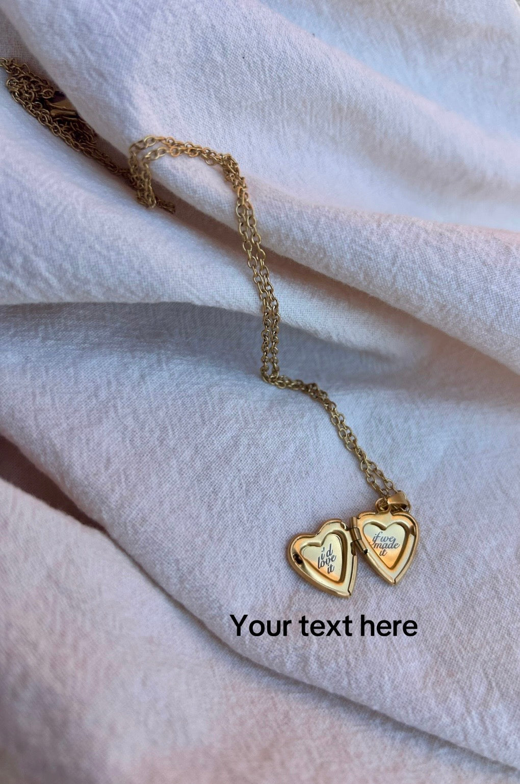 Pre order Custom Engraved gold locket necklace