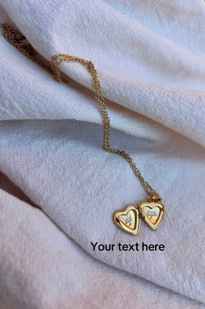 Pre order Custom Engraved gold locket necklace