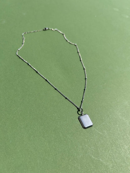 Custom Engraved square necklace