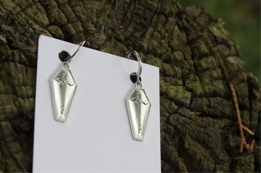 coffin earrings