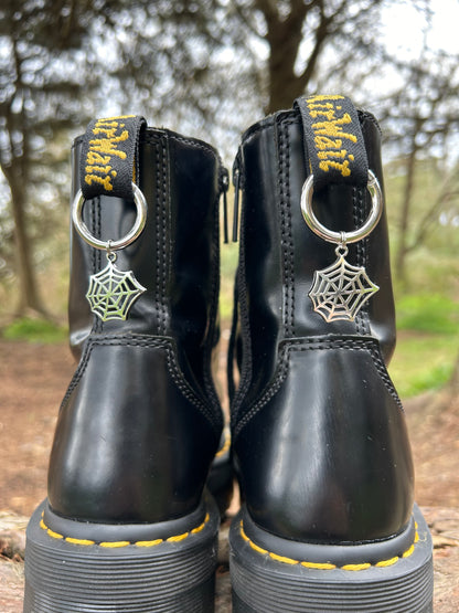 spiderweb boot charms