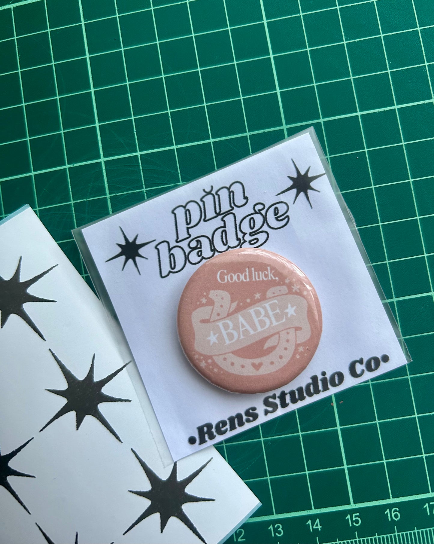 good luck pin badge