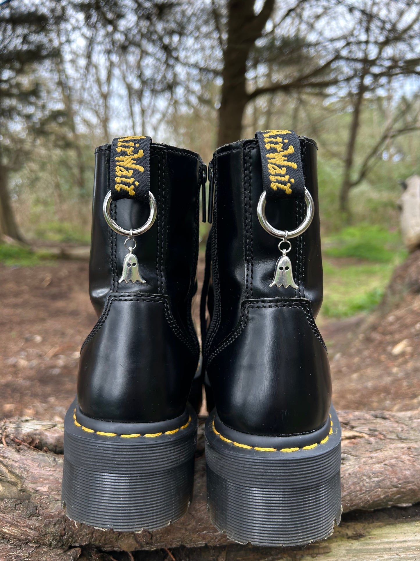 mini ghost boot charms