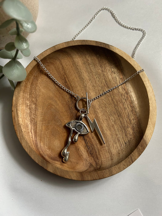 Crying lightning necklace