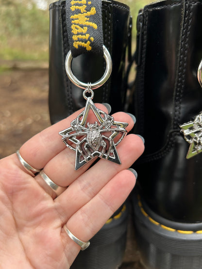 Star spider boot charms