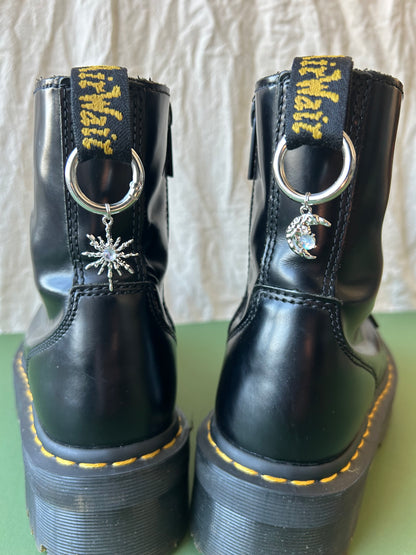 shooting star and moon boot charms