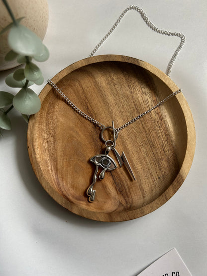 Crying lightning necklace