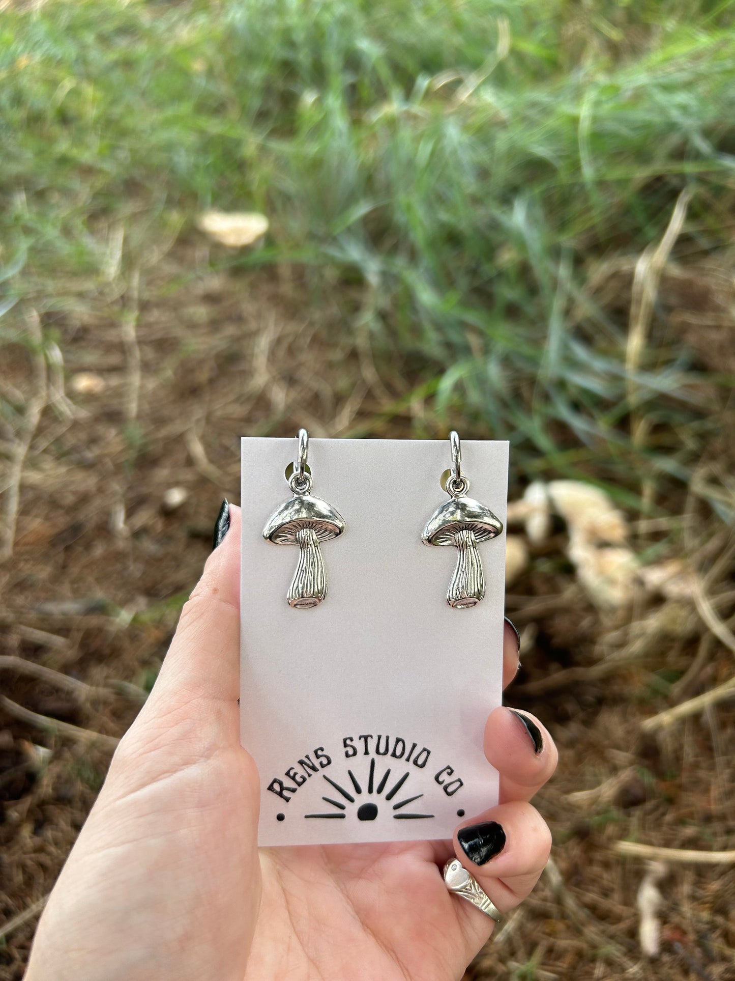 mushroom earrings