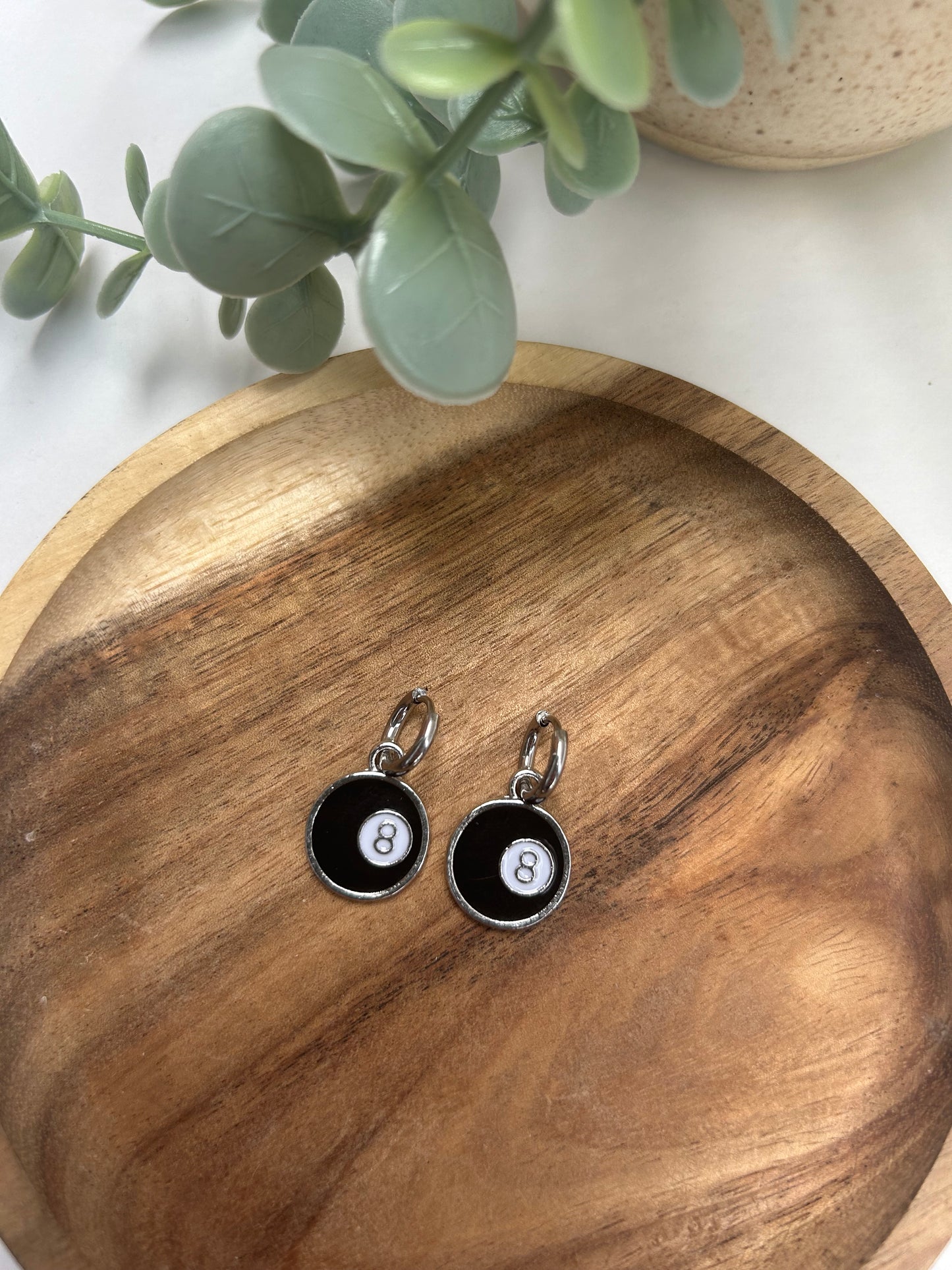 8 ball earrings