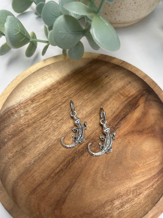 Crocodile earrings