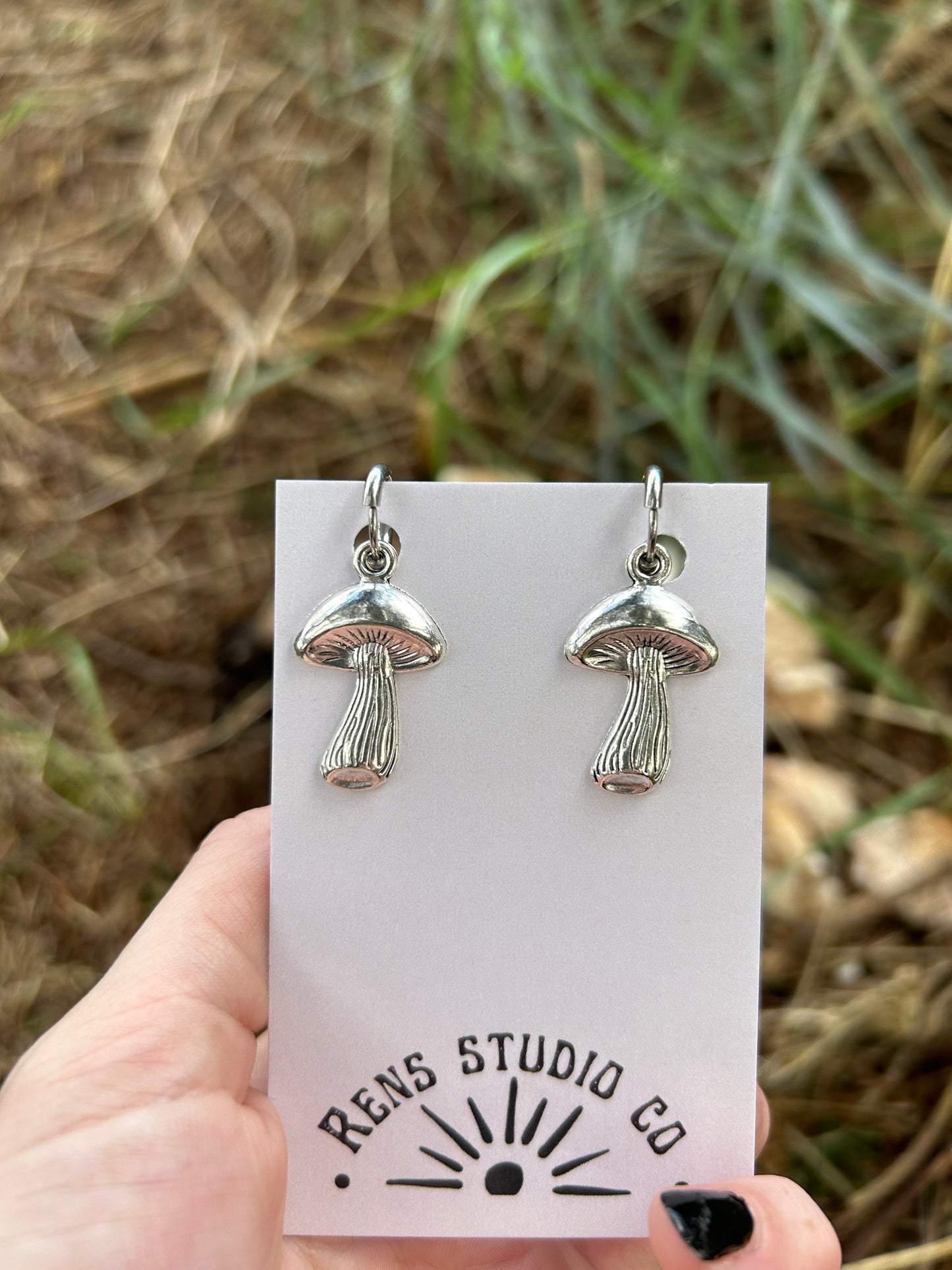 mushroom earrings