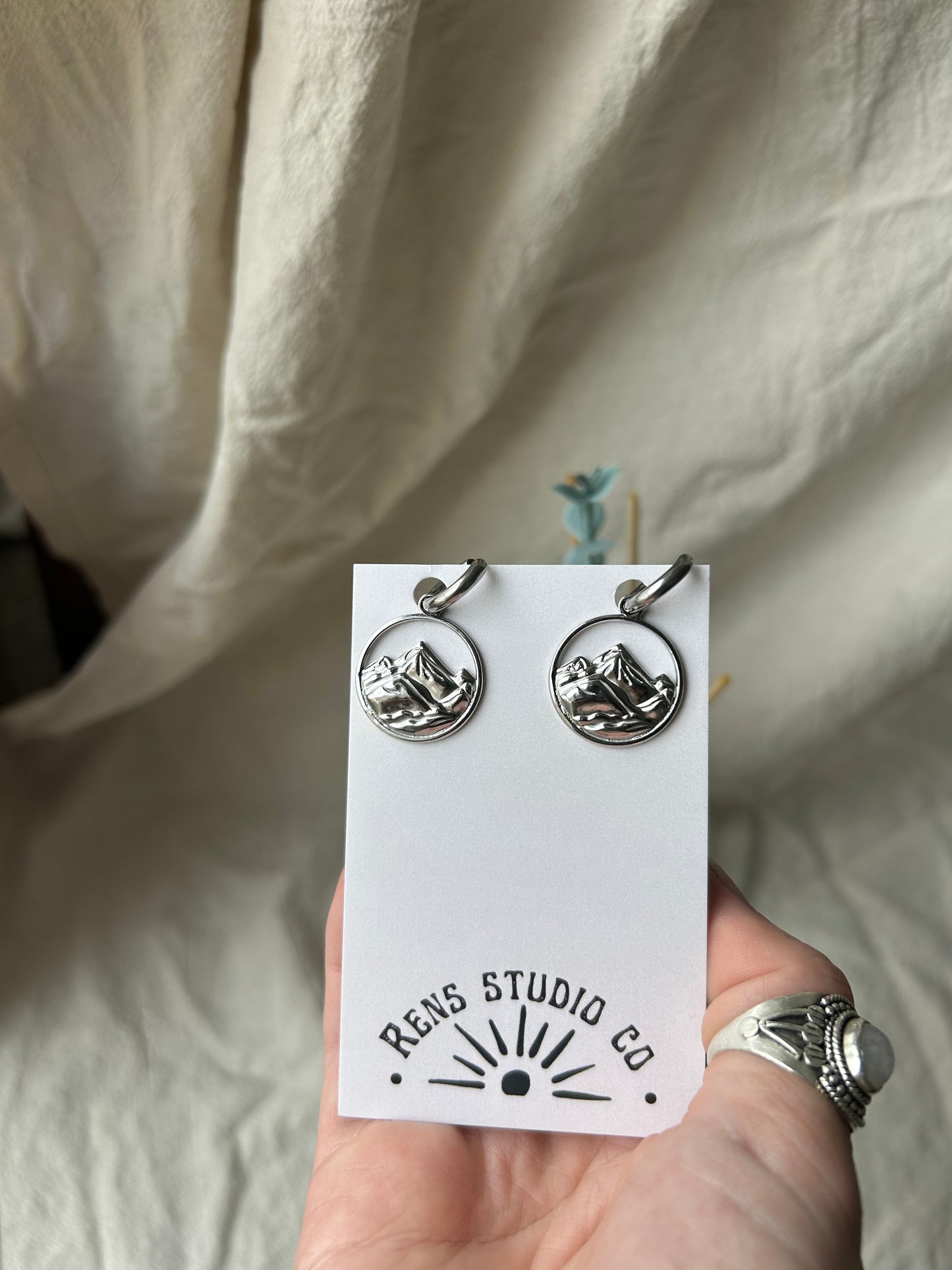 mountain earrings