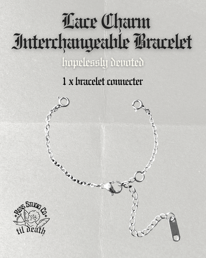 Hopelessly Devoted Bracelet Connecter for Lace charms