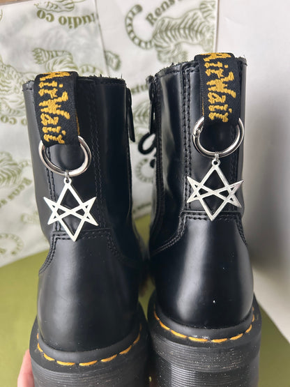 Universal hexagram boot charms |  Dr marten accessories.