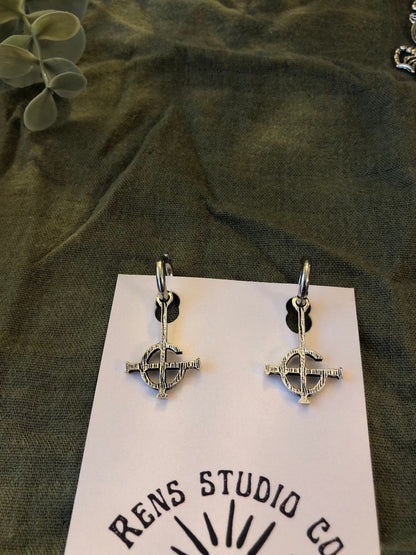 Crucifix earrings