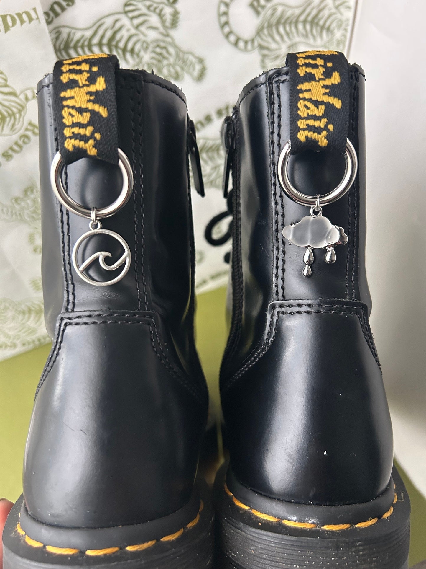 Wave and storm boot charms |Perfect storm Dr marten charms