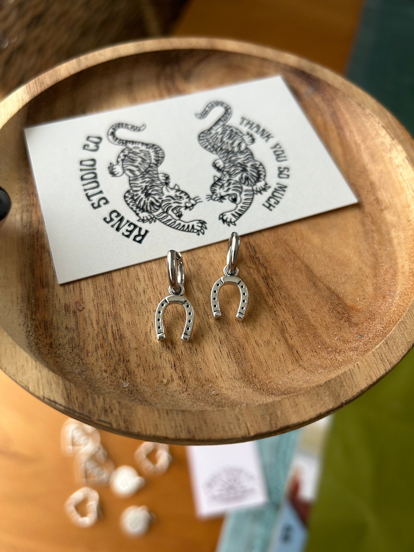 Horseshoe earrings | stainless steel hoop earrings