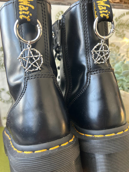 Pentagram boot charms