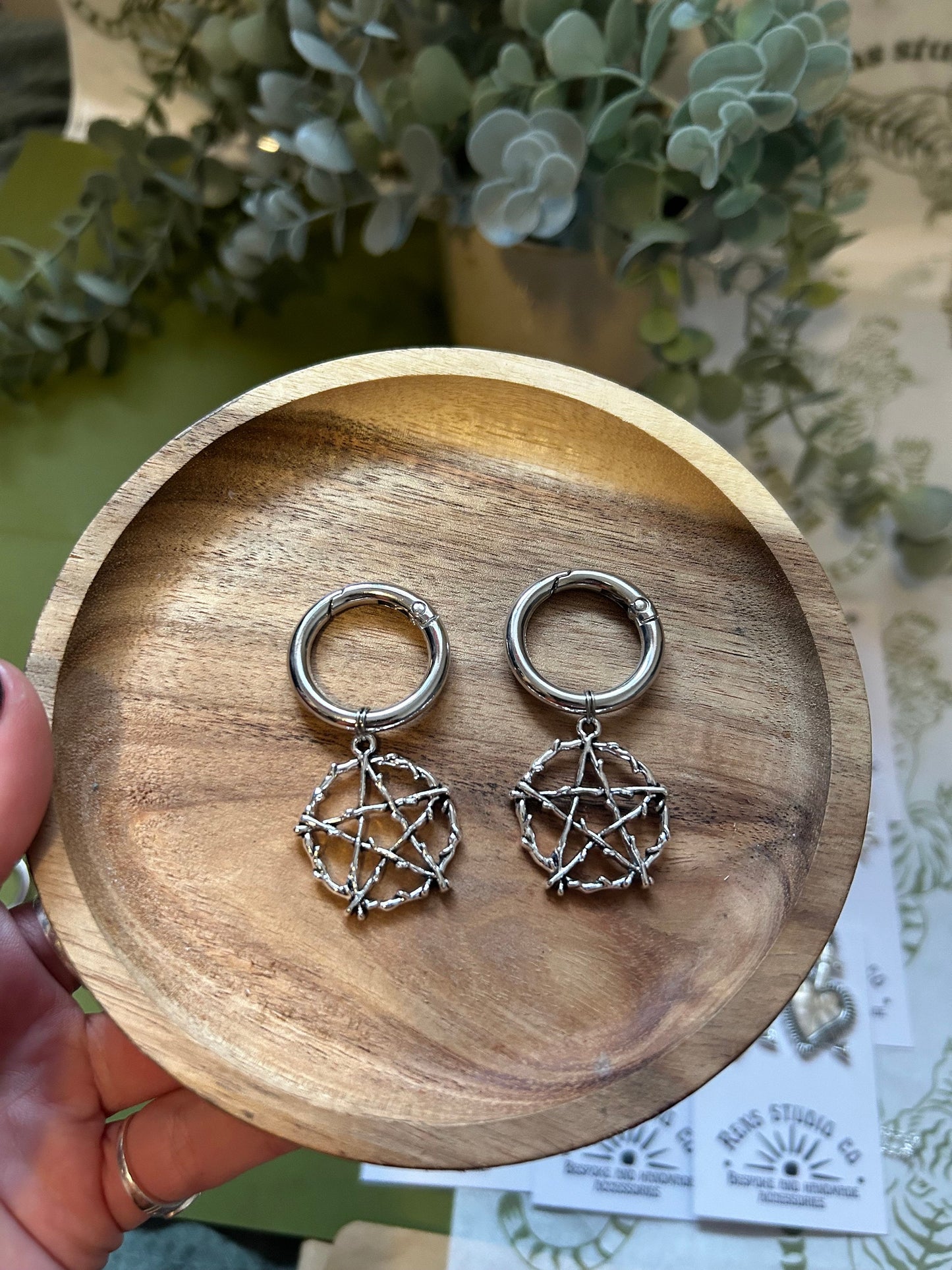 Pentagram boot charms