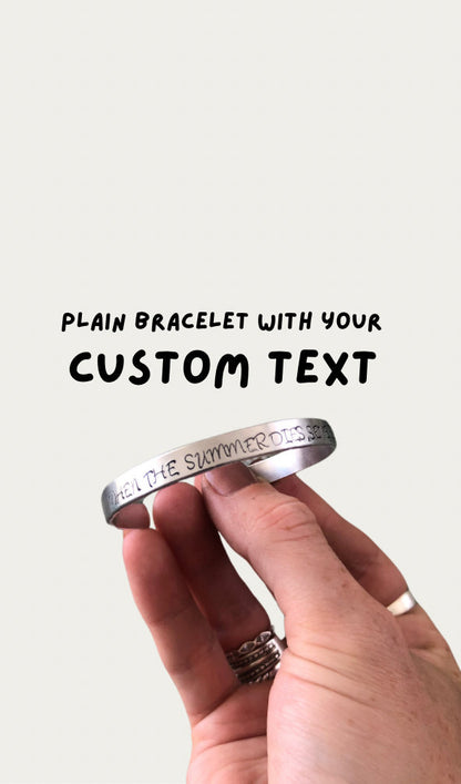 Personalised text bracelet| your choice of custom text| handmade to order