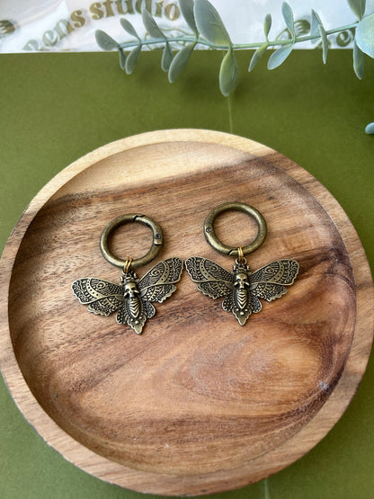 bronze Moth Boot Charms